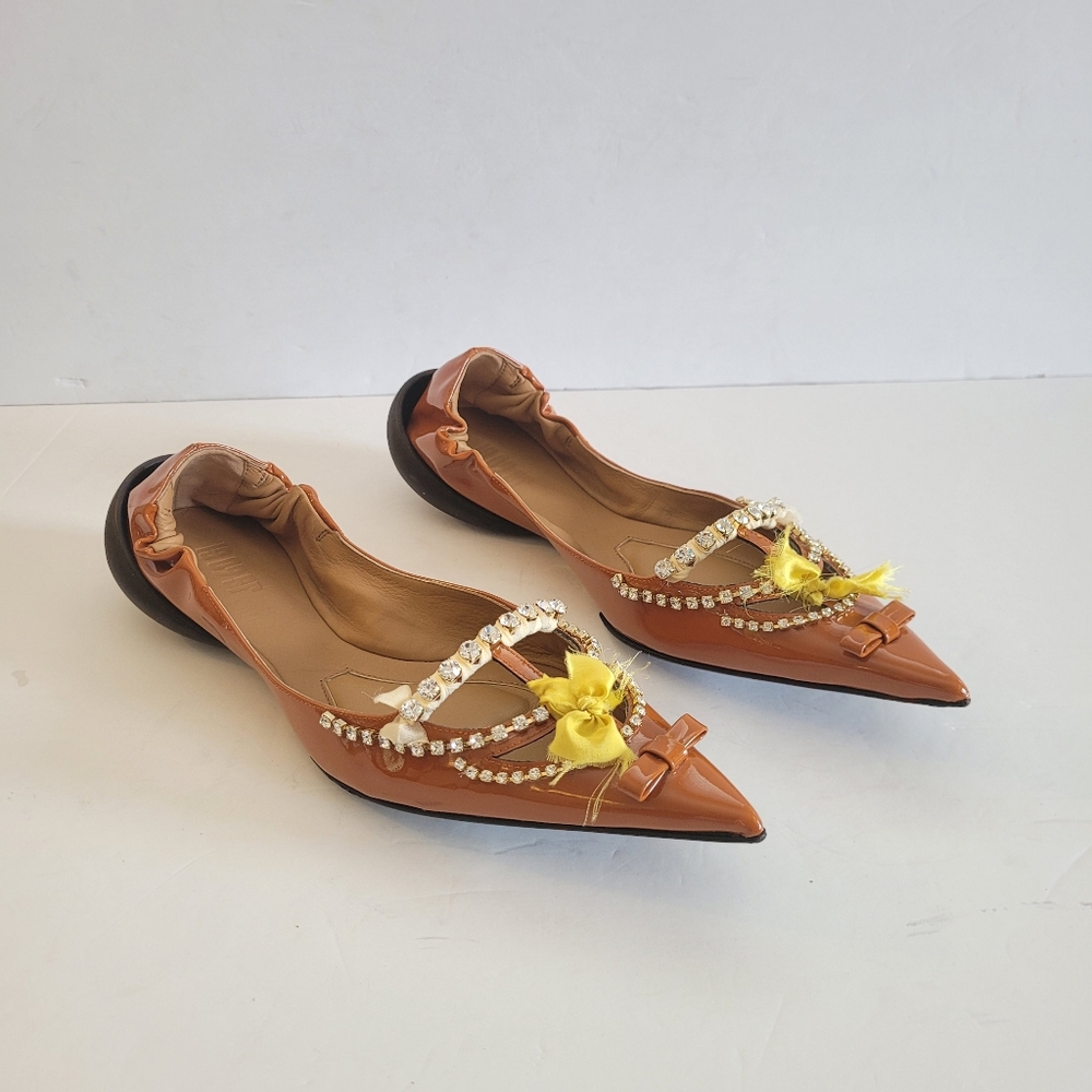 NWOT Designer 13 09 SR Patent leather Miky Crystal ballerina/ ballet fla… - Picture 3 of 17